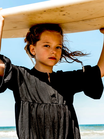 GIRLS JERSEY SMOCK DRESS BLACK