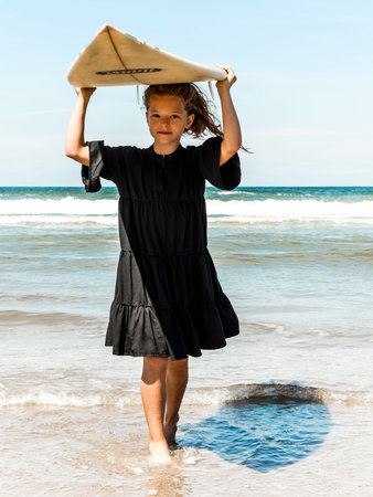 GIRLS JERSEY SMOCK DRESS BLACK