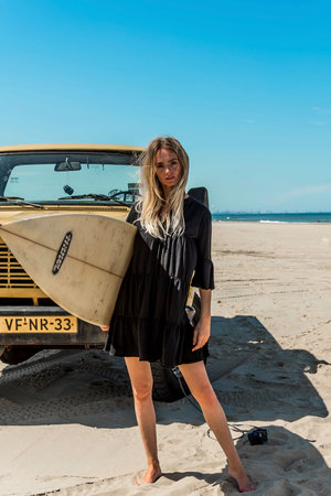 JERSEY BEACHDRESS BLACK