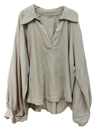 BLOUSE BALLOON SLEEVES BEIGE