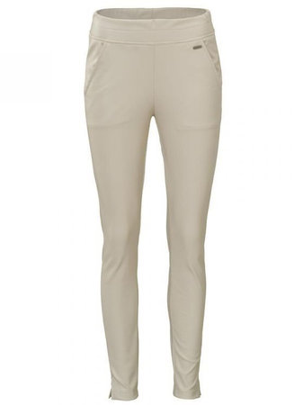 LEATHER PANTS (elastic waist) creme