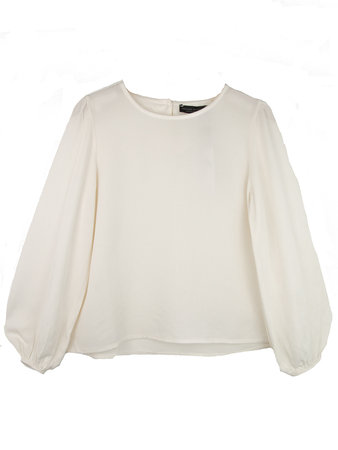 GIRLS BLOUSE BALLOONSLEEVES - COCONUT MILK