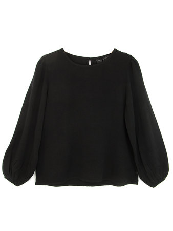 GIRLS BLOUSE BALLOONSLEEVES - BLACK