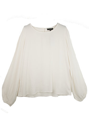 WOMEN BLOUSE BALLOON SLEEVES - COCONUT MILK