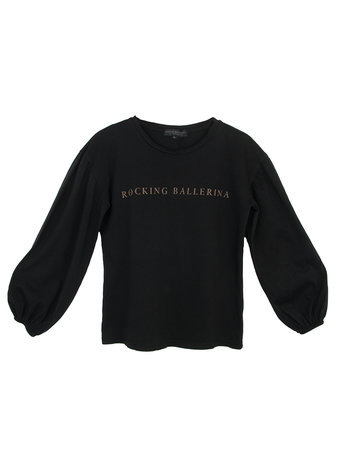 GIRLS LONGSLEEVE POFMOUW - BLACK