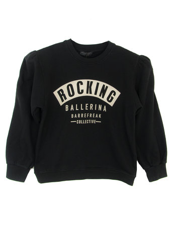 GIRLS OVERSIZED SWEATER ROCKING BALLERINA - BLACK