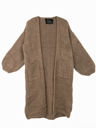 LANG MOHAIR VEST - CAMEL