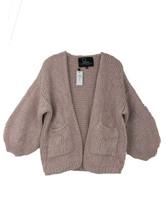 MOHAIR VEST - OLD PINK