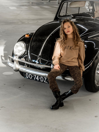 GIRLS LEOPARD FLARE PANTS PUNTA MILANO