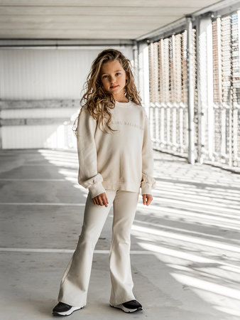 GIRLS OVERSIZED SWEATER ROCKING BALLERINA - CREAM