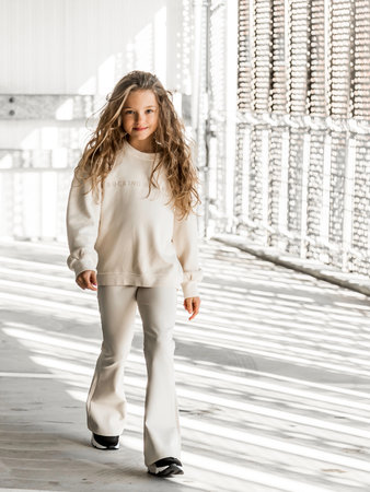 GIRLS OVERSIZED SWEATER ROCKING BALLERINA - CREAM
