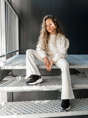 GIRLS FLARE PANTS PUNTA MILANO - CREAM