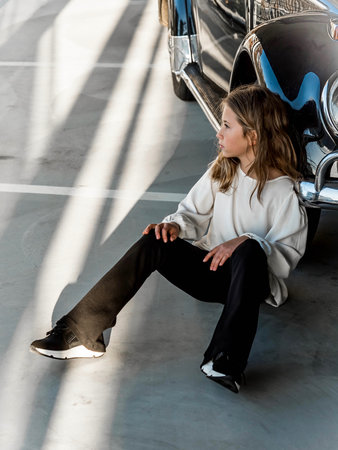GIRLS FLARE PANTS PUNTA MILANO - BLACK