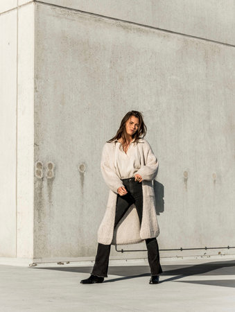 LANG MOHAIR VEST - BEIGE