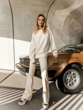 WOMEN : CREAM FLARE PUNTA MILANO STRETCH