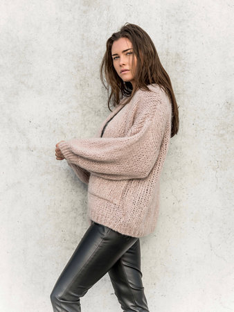 MOHAIR VEST - OLD PINK