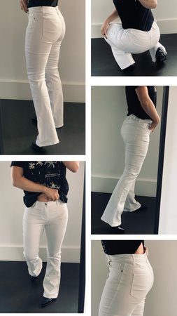 WHITE SKINNY FLARE