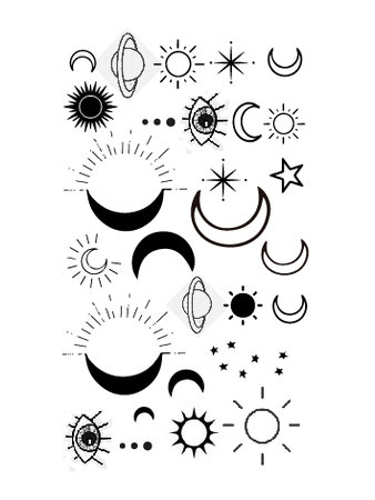 SUN, MOON, STARS EYES...TATTOOS