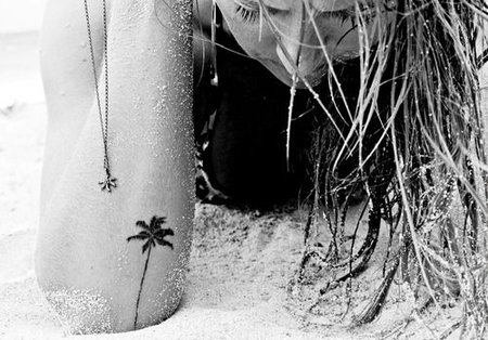 WAVES + PALM TREES TATTOOS