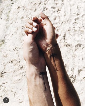 WAVES + PALM TREES TATTOOS