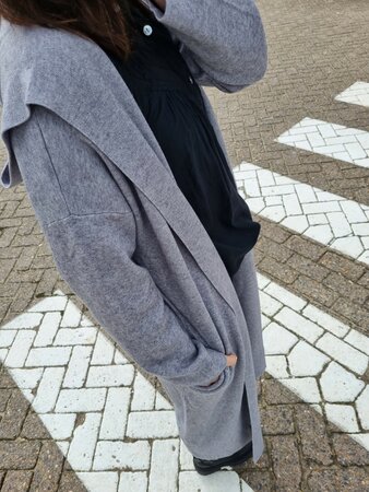 LANG VEST - CASHMER BLEND - GRIJS