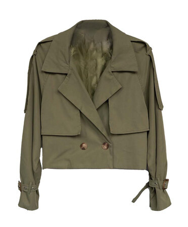 BRITT KORTE TRENCHCOAT KAKI