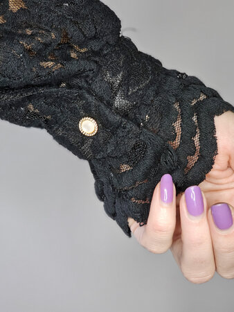 BLOUSE KANT ZWART