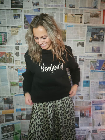 BONJOUR SWEATER ZWART