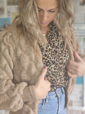 GEBREID VEST CAMEL
