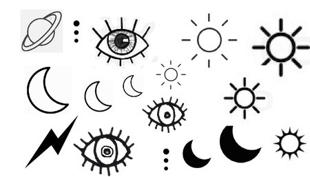 SUN, MOON & EYES...TATTOOS