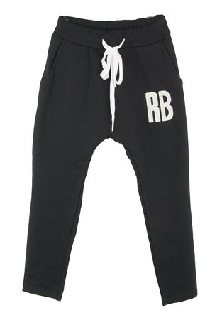 116 = laatste maat! UNISEX DROPPED CROTCH JOGGER BLACK- mag niet meer retourn
