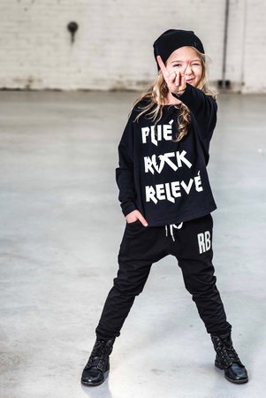 116 = laatste maat! UNISEX DROPPED CROTCH JOGGER BLACK- mag niet meer retourn