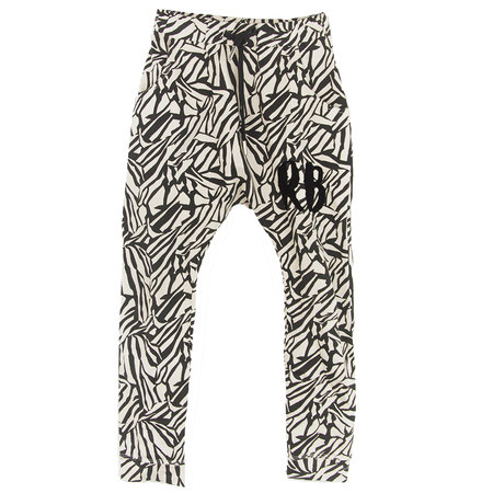 GIRLS ZEBRA DROPPED CROTCH JOGGER