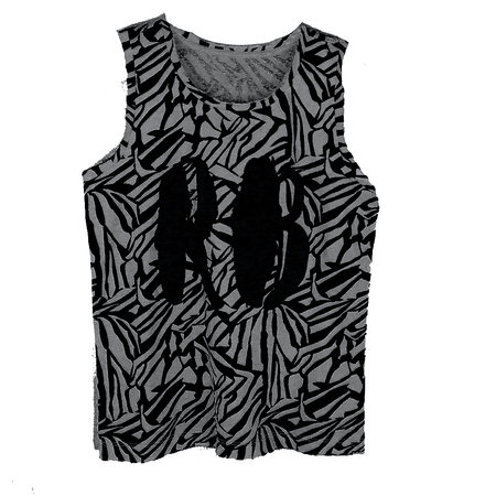 GIRLS MUSCLETEE : ZEBRA GREY - MAG NIET MEER RETOUR