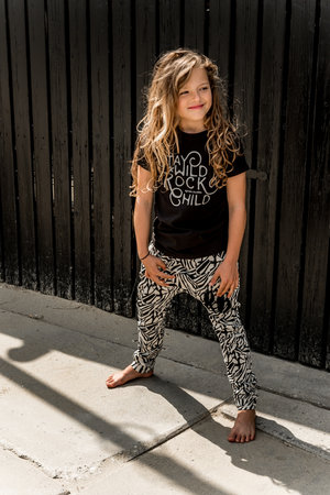 GIRLS ZEBRA DROPPED CROTCH JOGGER