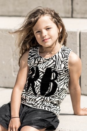 GIRLS MUSCLETEE : ZEBRA - MAG NIET MEER RETOUR