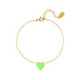 BRACELET - WITH COLORFUL CHARM - GOLD