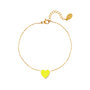 BRACELET - WITH COLORFUL CHARM - YELLOW